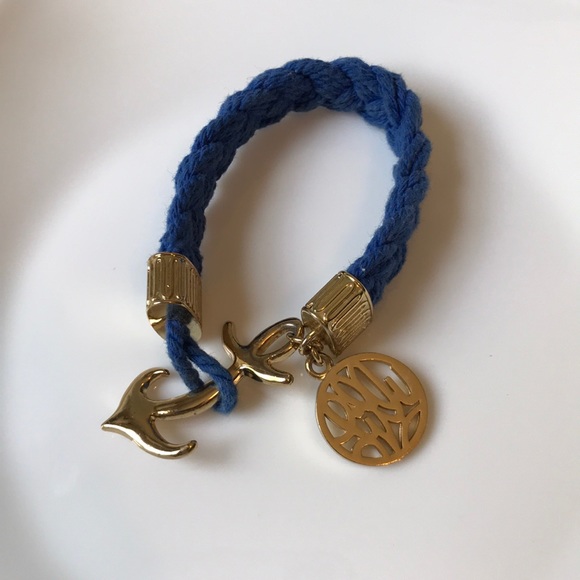Lilly Pulitzer Jewelry - Lilly Pulitzer braided blue anchor bracelet